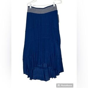NWT A. Byer Navy Blue Skirt Sz Med